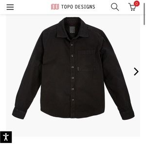 Topo Designs black dirt shirt. Size small. EUC